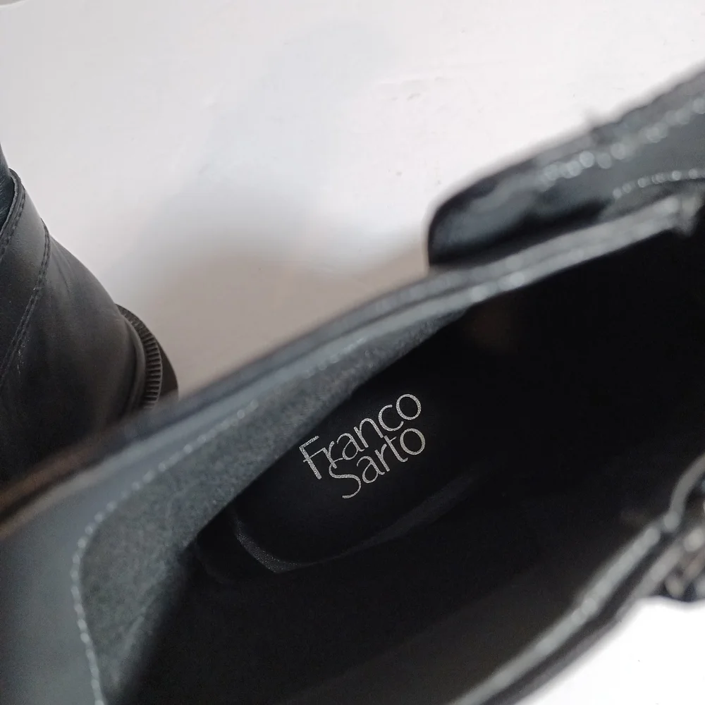 Franco Sarto Black Leather Ankle Boots